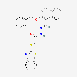 (E)-2-(benzo[d]thiazol-2-ylthio)-N'-((2-(benzyloxy)naphthalen-1-yl)methylene)acetohydrazide