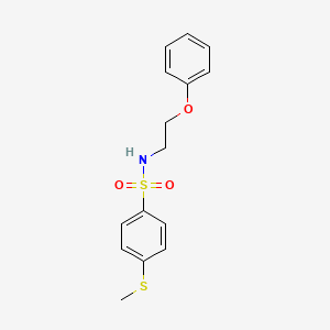 molecular formula C15H17NO3S2 B11517245 4-(Methylsulfanyl)-N-(2-phenoxyethyl)benzenesulfonamide 