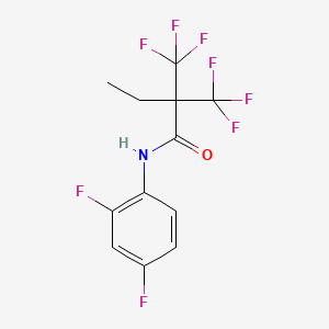 molecular formula C12H9F8NO B11517264 N-(2,4-Difluorophenyl)-2,2-bis(trifluoromethyl)butanamide 