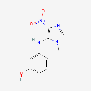 3-[(1-Methyl-4-nitro-1H-imidazol-5-yl)amino]phenol