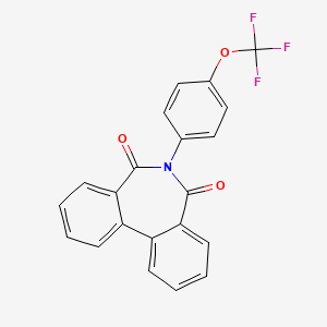 molecular formula C21H12F3NO3 B11517298 6-[4-(Trifluoromethoxy)phenyl]-5H-dibenzo[c,E]azepine-5,7(6H)-dione 