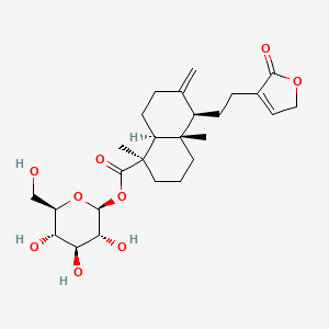 molecular formula C26H38O9 B1151730 ent-Labda-8(17),13-dien-16,15-olid-19-oic acid glucosyl ester CAS No. 919120-78-8