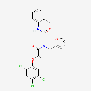 N~2~-(furan-2-ylmethyl)-2-methyl-N-(2-methylphenyl)-N~2~-[2-(2,4,5-trichlorophenoxy)propanoyl]alaninamide