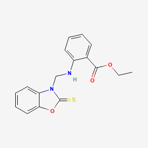 ethyl 2-{[(2-thioxo-1,3-benzoxazol-3(2H)-yl)methyl]amino}benzoate