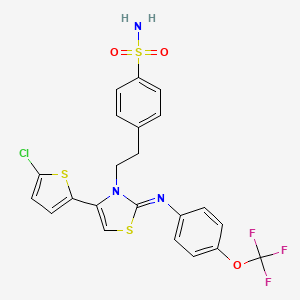 4-{2-[(2E)-4-(5-chlorothiophen-2-yl)-2-{[4-(trifluoromethoxy)phenyl]imino}-1,3-thiazol-3(2H)-yl]ethyl}benzenesulfonamide