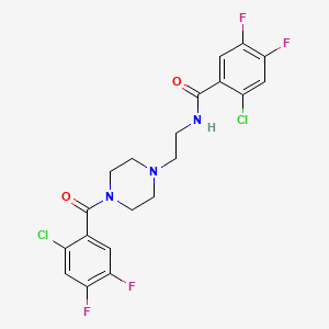 2-Chloro-N-{2-[4-(2-chloro-4,5-difluorobenzoyl)piperazin-1-YL]ethyl}-4,5-difluorobenzamide