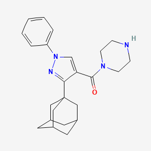 1-[3-(Adamantan-1-YL)-1-phenyl-1H-pyrazole-4-carbonyl]piperazine