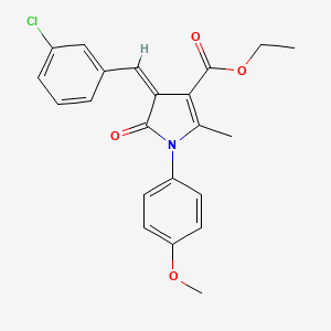 ethyl (4Z)-4-(3-chlorobenzylidene)-1-(4-methoxyphenyl)-2-methyl-5-oxo-4,5-dihydro-1H-pyrrole-3-carboxylate