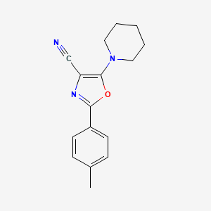 2-(4-Methylphenyl)-5-(piperidin-1-yl)-1,3-oxazole-4-carbonitrile