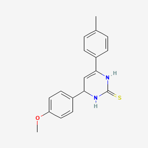 4-(4-methoxyphenyl)-6-(4-methylphenyl)-3,4-dihydropyrimidine-2(1H)-thione