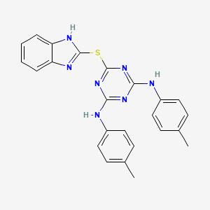 6-(1H-benzimidazol-2-ylsulfanyl)-N,N'-bis(4-methylphenyl)-1,3,5-triazine-2,4-diamine