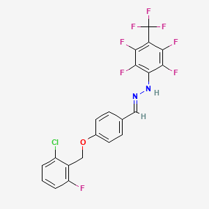 (1E)-1-{4-[(2-chloro-6-fluorobenzyl)oxy]benzylidene}-2-[2,3,5,6-tetrafluoro-4-(trifluoromethyl)phenyl]hydrazine