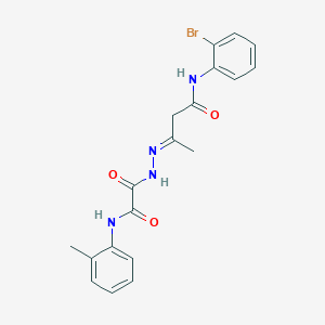 (3E)-N-(2-bromophenyl)-3-(2-{[(2-methylphenyl)amino](oxo)acetyl}hydrazinylidene)butanamide