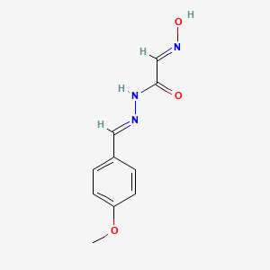 molecular formula C10H11N3O3 B11517553 (2E)-2-(hydroxyimino)-N'-[(E)-(4-methoxyphenyl)methylidene]ethanehydrazide 