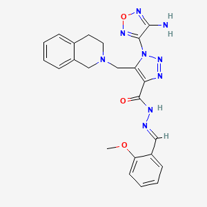 1-(4-amino-1,2,5-oxadiazol-3-yl)-5-(3,4-dihydroisoquinolin-2(1H)-ylmethyl)-N'-[(E)-(2-methoxyphenyl)methylidene]-1H-1,2,3-triazole-4-carbohydrazide