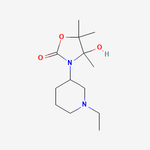 molecular formula C13H24N2O3 B11517634 3-(1-Ethylpiperidin-3-yl)-4-hydroxy-4,5,5-trimethyl-1,3-oxazolidin-2-one 