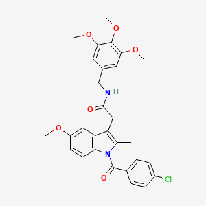 molecular formula C29H29ClN2O6 B11517650 2-{1-[(4-chlorophenyl)carbonyl]-5-methoxy-2-methyl-1H-indol-3-yl}-N-(3,4,5-trimethoxybenzyl)acetamide 