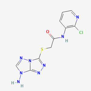 2-({7-Amino-7H-[1,2,4]triazolo[4,3-B][1,2,4]triazol-3-YL}sulfanyl)-N-(2-chloropyridin-3-YL)acetamide