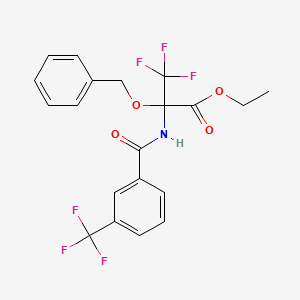 ethyl 2-(benzyloxy)-3,3,3-trifluoro-N-{[3-(trifluoromethyl)phenyl]carbonyl}alaninate