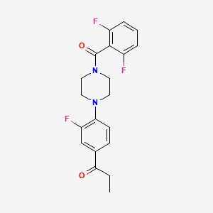 1-{4-[4-(2,6-Difluorobenzoyl)piperazin-1-YL]-3-fluorophenyl}propan-1-one