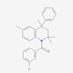 (3-chlorophenyl)(2,2,4,6-tetramethyl-4-phenyl-3,4-dihydroquinolin-1(2H)-yl)methanone