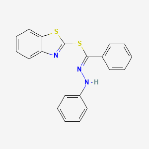 1,3-benzothiazol-2-yl N-phenylbenzenecarbohydrazonothioate