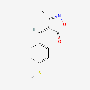 molecular formula C12H11NO2S B11517712 3-Methyl-4-(4-methylsulfanyl-benzylidene)-4H-isoxazol-5-one 