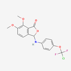 molecular formula C17H14ClF2NO5 B11517719 3-({4-[chloro(difluoro)methoxy]phenyl}amino)-6,7-dimethoxy-2-benzofuran-1(3H)-one 