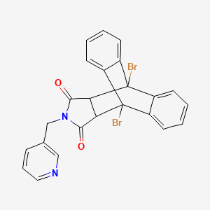 molecular formula C24H16Br2N2O2 B11517743 1,8-Dibromo-17-(pyridin-3-ylmethyl)-17-azapentacyclo[6.6.5.0~2,7~.0~9,14~.0~15,19~]nonadeca-2,4,6,9,11,13-hexaene-16,18-dione (non-preferred name) 