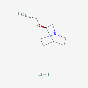 molecular formula C₁₀H₁₆ClNO B1151775 (3R)-3-prop-2-ynoxy-1-azabicyclo[2.2.2]octane;hydrochloride 