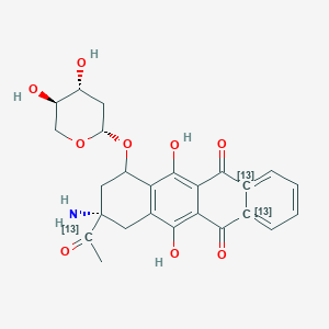 (9S)-9-acetyl-9-amino-7-[(2S,4R,5R)-4,5-dihydroxyoxan-2-yl]oxy-6,11-dihydroxy-8,10-dihydro-7H-tetracene-5,12-dione