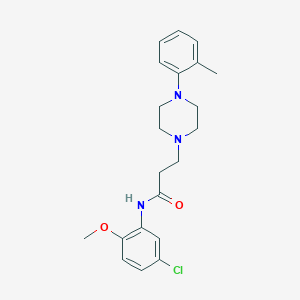 molecular formula C21H26ClN3O2 B11517782 N-(5-Chloro-2-methoxy-phenyl)-3-(4-o-tolyl-piperazin-1-yl)-propionamide 