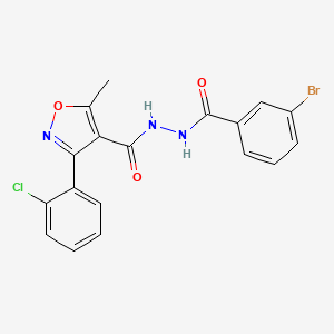 N'-[(3-bromophenyl)carbonyl]-3-(2-chlorophenyl)-5-methyl-1,2-oxazole-4-carbohydrazide