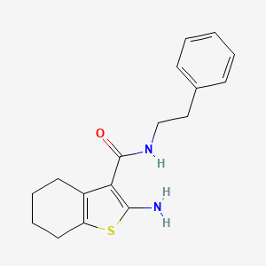 2-amino-N-(2-phenylethyl)-4,5,6,7-tetrahydro-1-benzothiophene-3-carboxamide