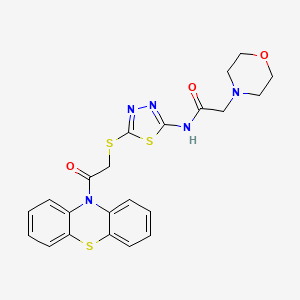 2-(morpholin-4-yl)-N-(5-{[2-oxo-2-(10H-phenothiazin-10-yl)ethyl]sulfanyl}-1,3,4-thiadiazol-2-yl)acetamide