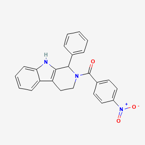 molecular formula C24H19N3O3 B11517822 (4-nitrophenyl)(1-phenyl-1,3,4,9-tetrahydro-2H-beta-carbolin-2-yl)methanone 