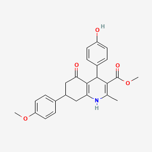 Methyl 4-(4-hydroxyphenyl)-7-(4-methoxyphenyl)-2-methyl-5-oxo-1,4,5,6,7,8-hexahydroquinoline-3-carboxylate