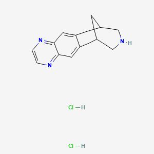 molecular formula C₁₃H₉D₄N₃ ·xHCl B1151783 Varenicline dihydrochloride 