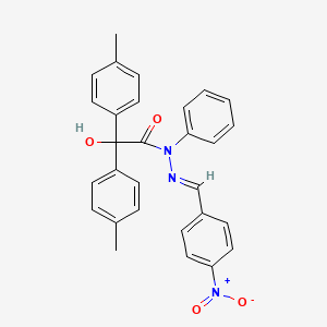 2-hydroxy-2,2-bis(4-methylphenyl)-N'-[(E)-(4-nitrophenyl)methylidene]-N-phenylacetohydrazide