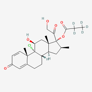 [(8S,9R,10S,11S,13S,14S,16S,17R)-9-chloro-11-hydroxy-17-(2-hydroxyacetyl)-10,13,16-trimethyl-3-oxo-6,7,8,11,12,14,15,16-octahydrocyclopenta[a]phenanthren-17-yl] 2,2,3,3,3-pentadeuteriopropanoate