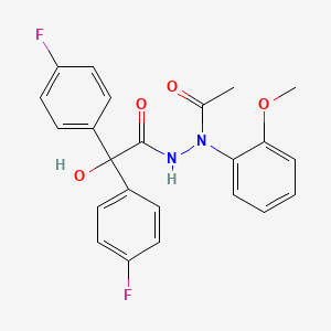 N'-acetyl-2,2-bis(4-fluorophenyl)-2-hydroxy-N'-(2-methoxyphenyl)acetohydrazide