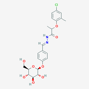 2-(4-chloro-2-methylphenoxy)-N'-{(E)-[4-(beta-D-glucopyranosyloxy)phenyl]methylidene}propanehydrazide