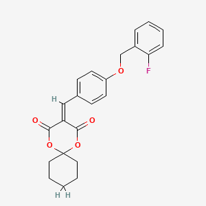 3-{4-[(2-Fluorobenzyl)oxy]benzylidene}-1,5-dioxaspiro[5.5]undecane-2,4-dione