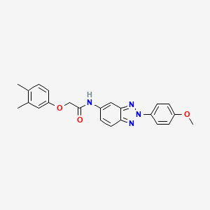 molecular formula C23H22N4O3 B11517963 2-(3,4-dimethylphenoxy)-N-[2-(4-methoxyphenyl)-2H-benzotriazol-5-yl]acetamide 