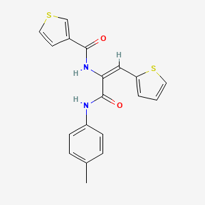 N-[(1E)-3-[(4-methylphenyl)amino]-3-oxo-1-(thiophen-2-yl)prop-1-en-2-yl]thiophene-3-carboxamide