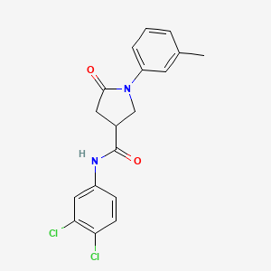 N-(3,4-dichlorophenyl)-1-(3-methylphenyl)-5-oxopyrrolidine-3-carboxamide