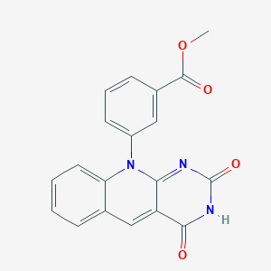 molecular formula C19H13N3O4 B11517989 methyl 3-(2,4-dioxo-3,4-dihydropyrimido[4,5-b]quinolin-10(2H)-yl)benzoate 