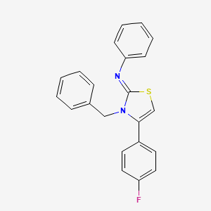 N-[(2Z)-3-benzyl-4-(4-fluorophenyl)-1,3-thiazol-2(3H)-ylidene]aniline