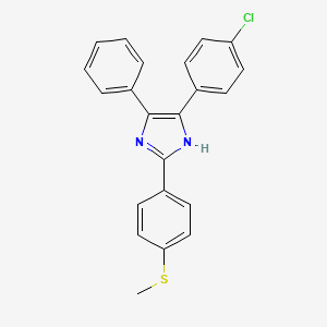 4-(4-chlorophenyl)-2-[4-(methylsulfanyl)phenyl]-5-phenyl-1H-imidazole