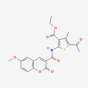 ethyl 5-acetyl-2-{[(6-methoxy-2-oxo-2H-chromen-3-yl)carbonyl]amino}-4-methylthiophene-3-carboxylate